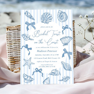 Bridal Toast On The Coast Seashells Bridal Shower Invitation
