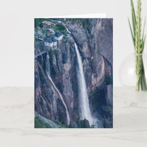 Bridal Veil Falls in Telluride Colorado Card