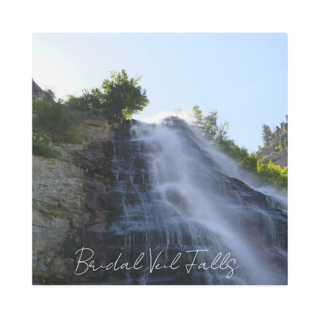 Bridal Veil Falls Metal Print (Front)