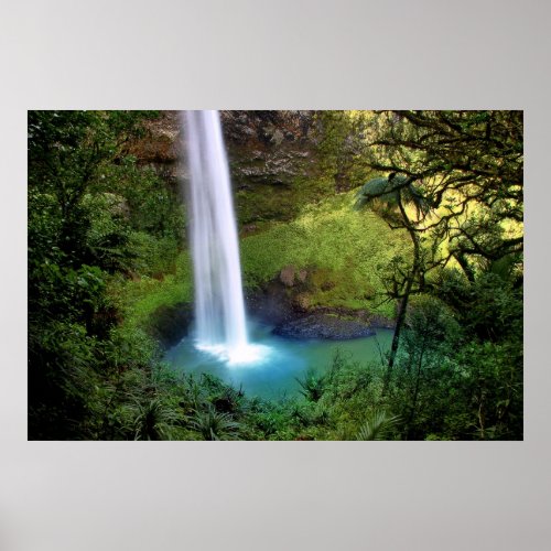 Bridal Veil Falls NZ Poster