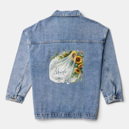 Bridal Veil Sunflower Denim Jacket