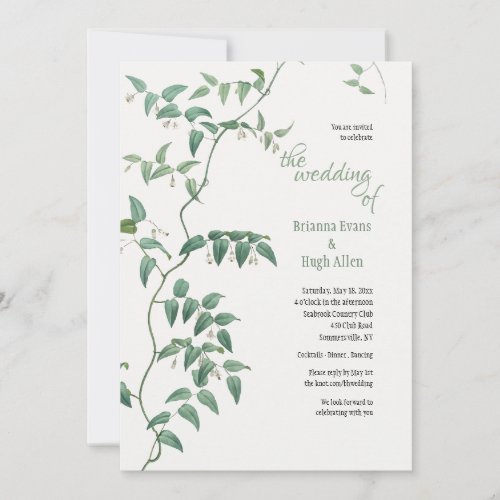 Bridal Vine Wedding Invitation
