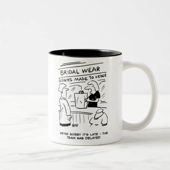 Bridal Wear Shop Assistant's Excuse Two-Tone Coffee Mug (Right)