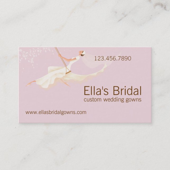 Bridal Wedding Gown Business Card (Front)