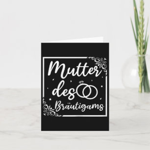 Bridal Wedding Mum Mother Of The Groom  Card