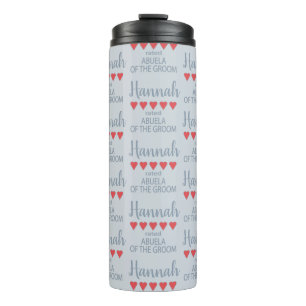 Bridal & Wedding Party 5 Heart Abuela of Groom Thermal Tumbler