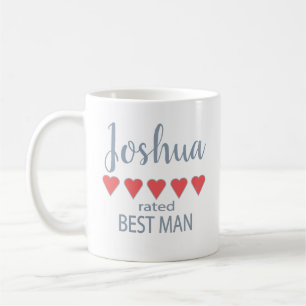 Bridal & Wedding Party 5 Heart Best Man Coffee Mug