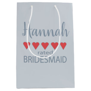 Bridal & Wedding Party 5 Heart Bridesmaid Medium Gift Bag