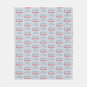 Bridal & Wedding Party 5 Heart Brother of Groom Fleece Blanket