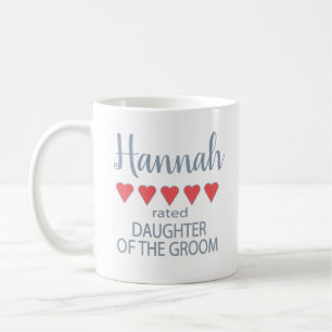 Bridal & Wedding Party 5 Heart Daughter of Groom Coffee Mug