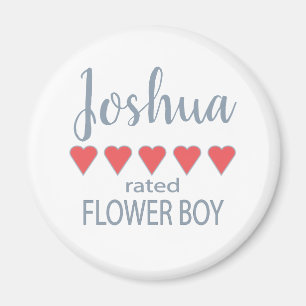 Bridal & Wedding Party 5 Heart Flower Boy Magnet