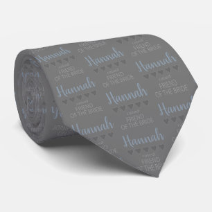 Bridal & Wedding Party 5 Heart Friend of Bride Neck Tie