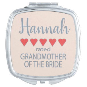 Bridal & Wedding Party 5 Heart Grandmother o Bride Compact Mirror