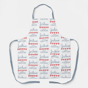 Bridal & Wedding Party 5 Heart Groom Apron