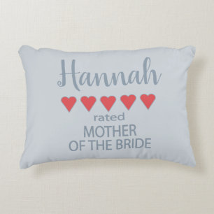 Bridal & Wedding Party 5 Heart Mother of Bride Accent Pillow