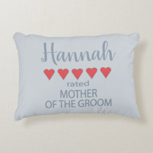 Bridal & Wedding Party 5 Heart Mother of Groom Accent Pillow