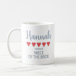 Bridal & Wedding Party 5 Heart Niece of Bride Coffee Mug