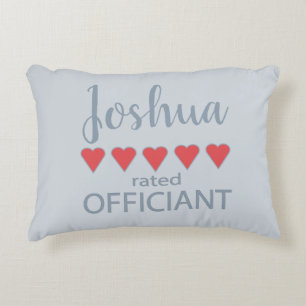 Bridal & Wedding Party 5 Heart Officiant Accent Pillow