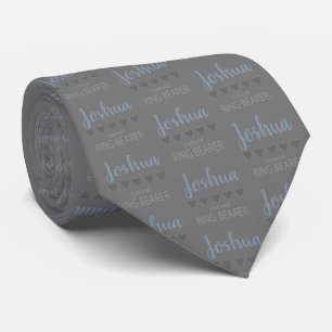 Bridal & Wedding Party 5 Heart Ring Bearer Neck Tie