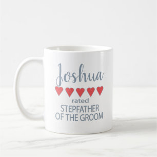 Bridal & Wedding Party 5 Heart Stepfather of Groom Coffee Mug