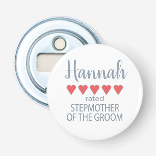 Bridal & Wedding Party 5 Heart Stepmother of Groom Bottle Opener