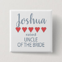 Bridal & Wedding Party 5 Heart Uncle of Bride