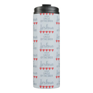 Bridal & Wedding Party 5 Heart Uncle of Bride Thermal Tumbler
