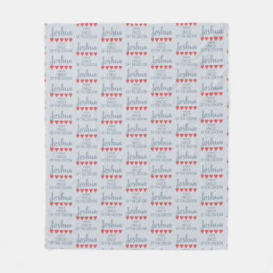 Bridal & Wedding Party 5 Heart Uncle of Groom Fleece Blanket