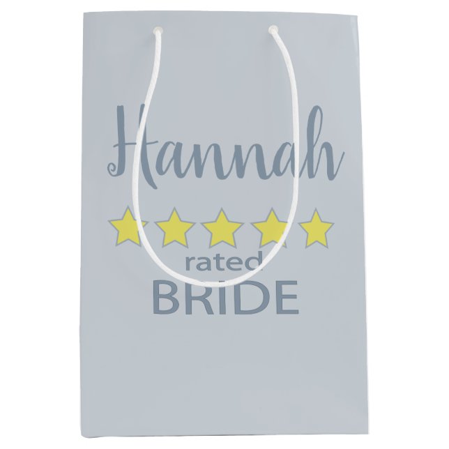 Bridal & Wedding Party 5 Star Bride Medium Gift Bag (Front)