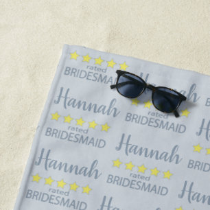 Bridal & Wedding Party 5 Star Bridesmaid Beach Towel