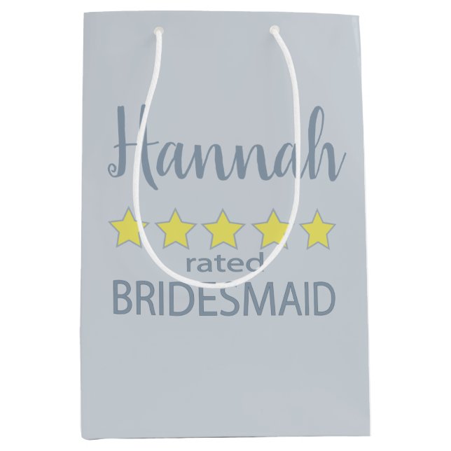 Bridal & Wedding Party 5 Star Bridesmaid Medium Gift Bag (Front)