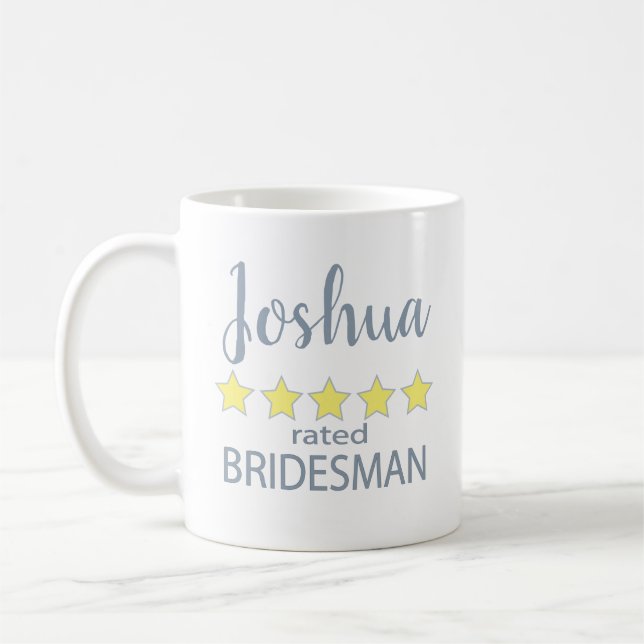 Bridal & Wedding Party 5 Star Bridesman Coffee Mug (Left)