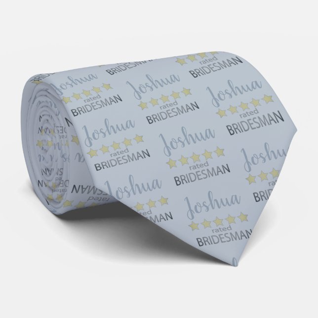 Bridal & Wedding Party 5 Star Bridesman Neck Tie (Rolled)
