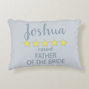 Bridal & Wedding Party 5 Star Father of Bride Accent Pillow