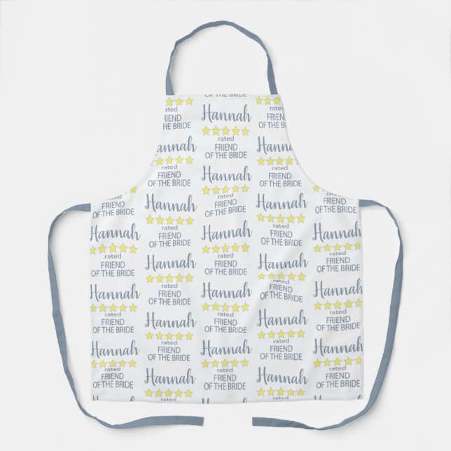 Bridal & Wedding Party 5 Star Friend of Bride Apron (Front)