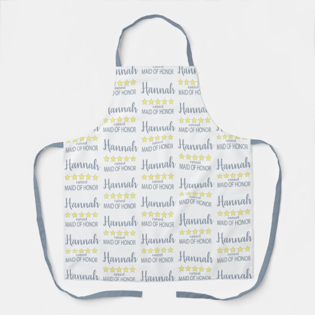 Bridal & Wedding Party 5 Star Maid of Honor Apron (Front)