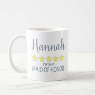 Bridal & Wedding Party 5 Star Maid of Honor Coffee Mug