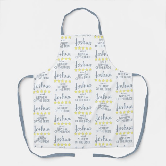 Bridal & Wedding Party 5 Star Nephew of Bride Apron (Front)