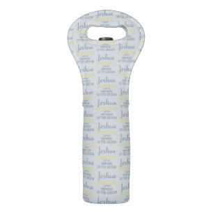 Bridal & Wedding Party 5 Star Nephew of Groom Wine Bag