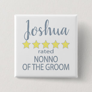 Bridal & Wedding Party 5 Star Nonno of Groom Button