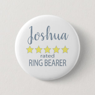 Bridal & Wedding Party 5 Star Ring Bearer Button
