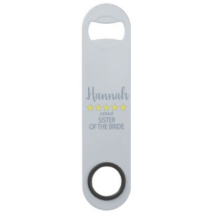 Bridal & Wedding Party 5 Star Sister of Bride Bar Key