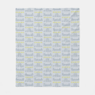 Bridal & Wedding Party 5 Star Sister of Groom Fleece Blanket