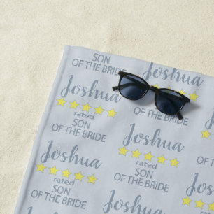 Bridal & Wedding Party 5 Star Son of Bride Beach Towel