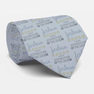 Bridal & Wedding Party 5 Star Stepbrother of Groom Neck Tie