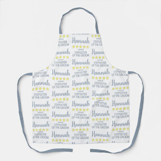 Bridal & Wedding Party 5 Star Stepsister of Groom Apron (Front)