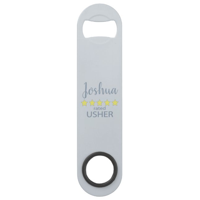 Bridal & Wedding Party 5 Star Usher Bar Key (Front)