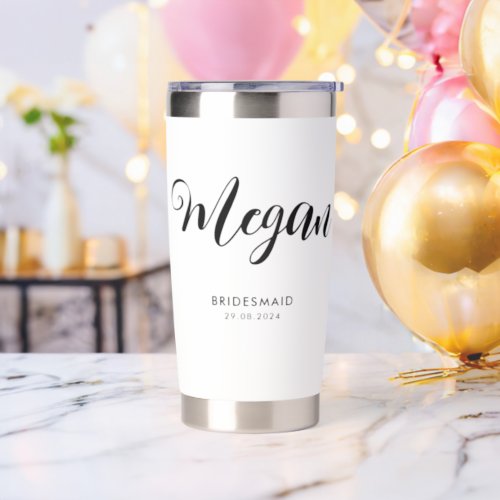 Bridal Wedding Party Proposal Gift for Bridesmaid Insulated Tumbler