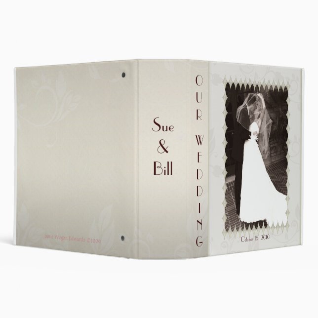 Bridal Wedding Photo Binder / Scrapbook (Background)