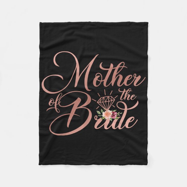 Bridal Wedding Shower Gift Mom Mother Of The Bride Fleece Blanket (Front)